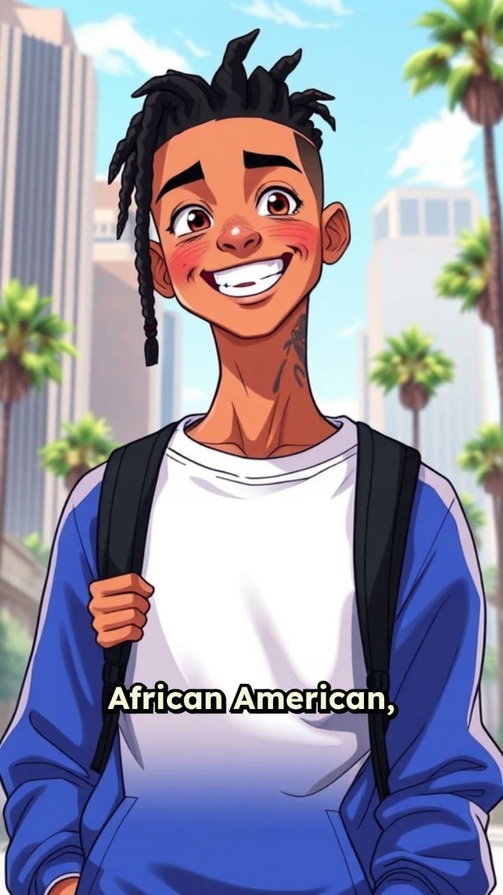 Smiling Young Man in City Walk