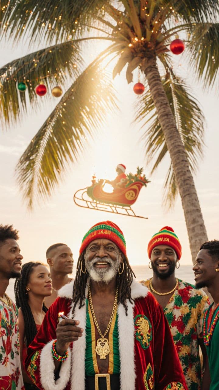 Rasta Ganja Christmas Blessings