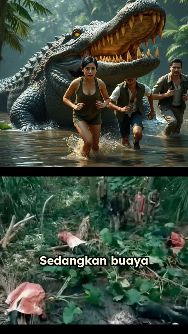 Dikhianati Saat Dikejar Buaya Raksasa