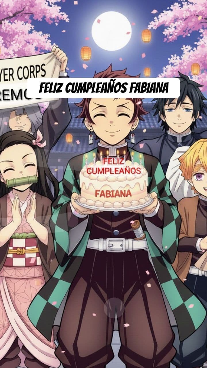 Feliz Cumpleaños Fabiana - Demon Slayer