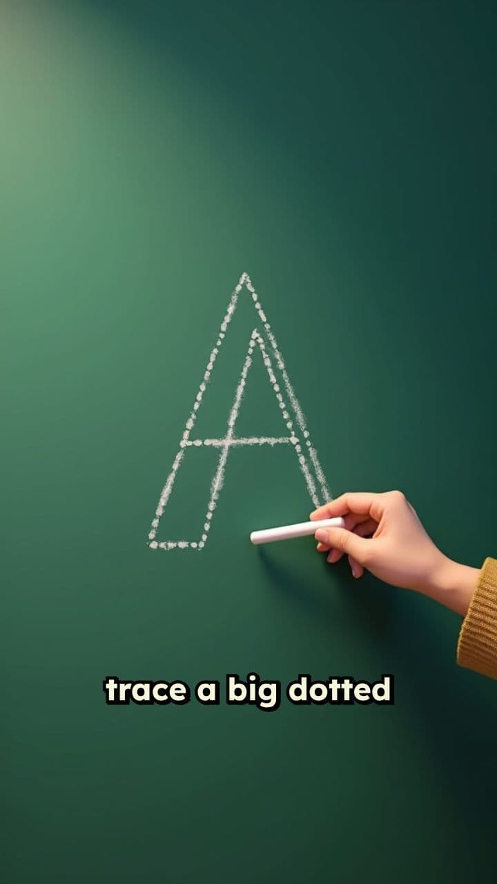 Dotted Letter A Drawing