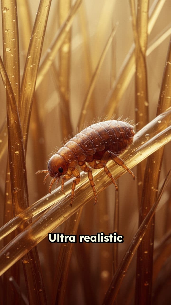Ultra-Realistic Flea Macro Shot