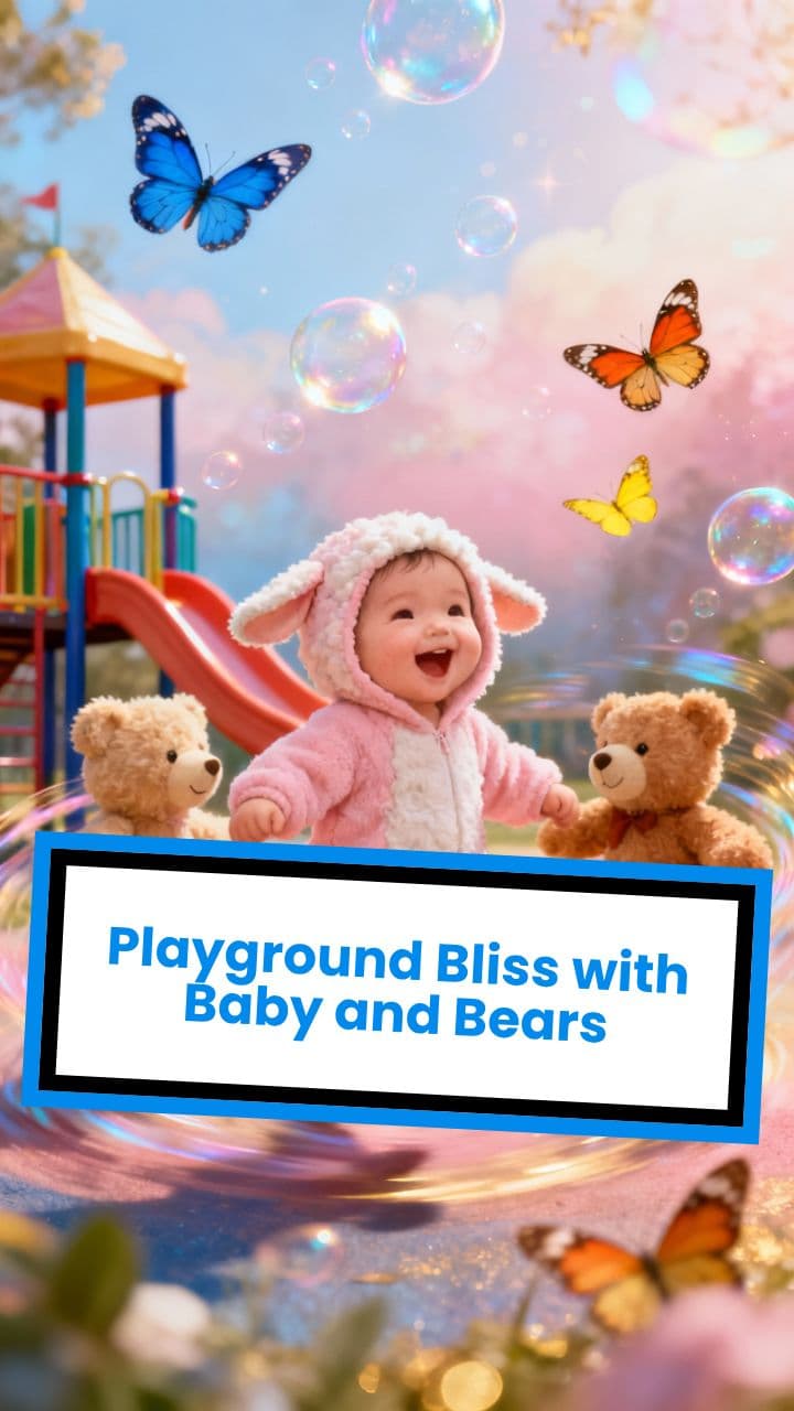 Playground Bliss with Baby and Bears