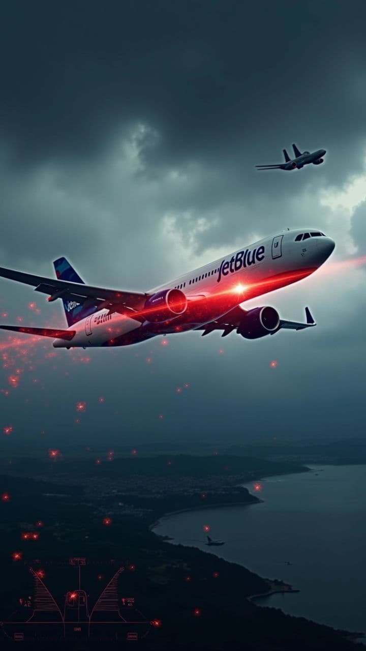 Casi colisión entre JetBlue y jet militar