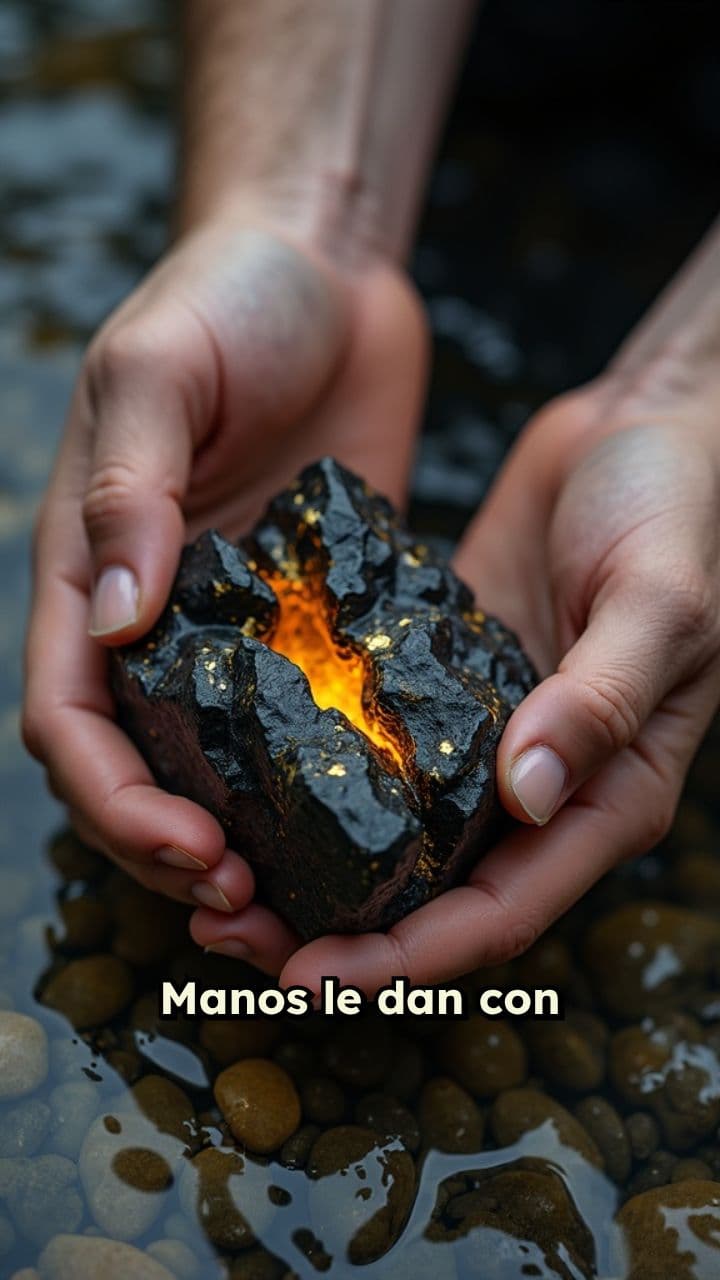 Golpes de martillo en obsidiana y oro
