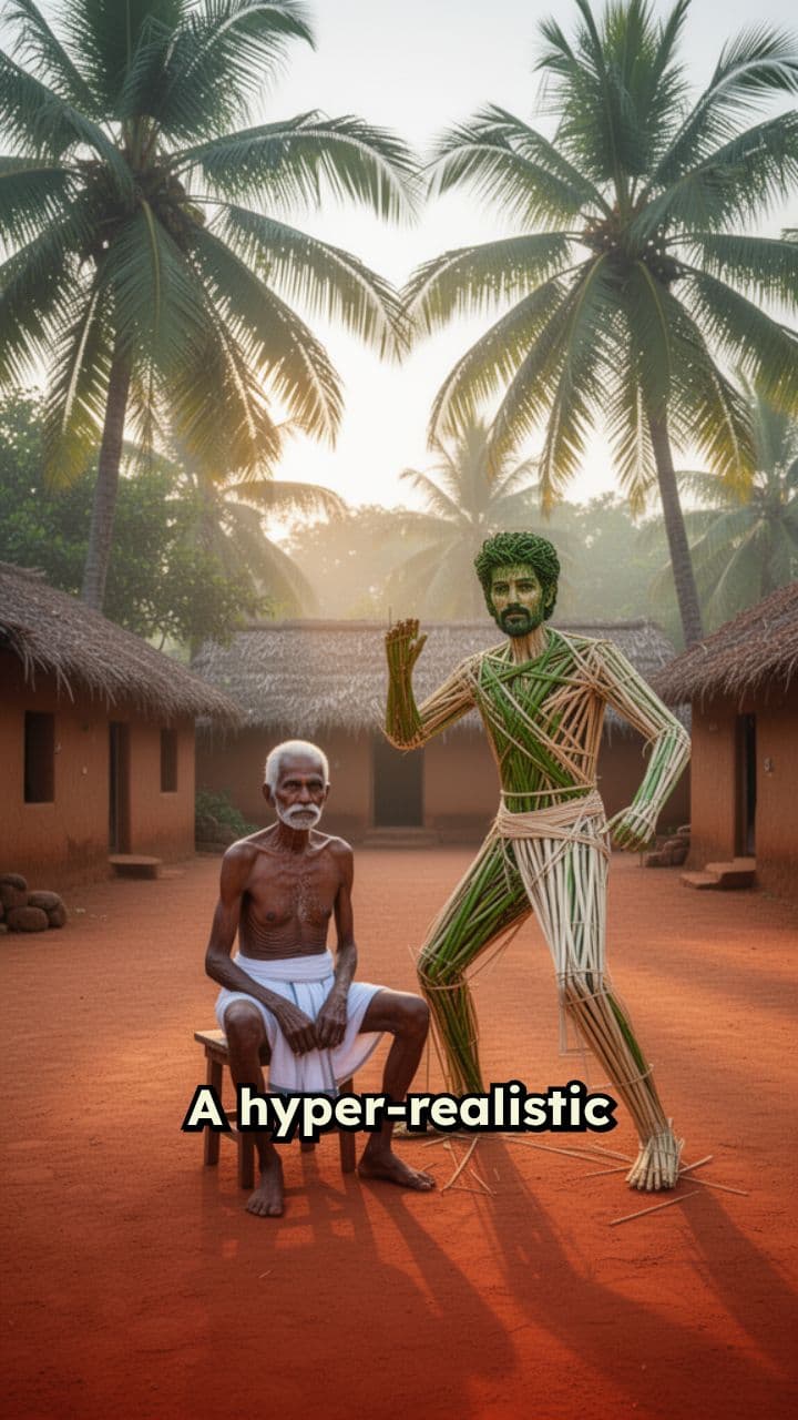 Bamboo Hero in a South Indian Village