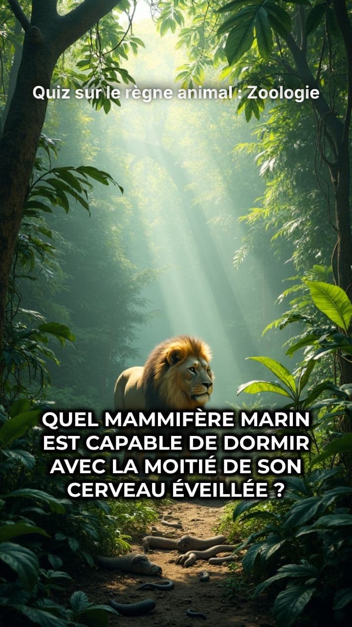 Quiz sur le règne animal : Zoologie