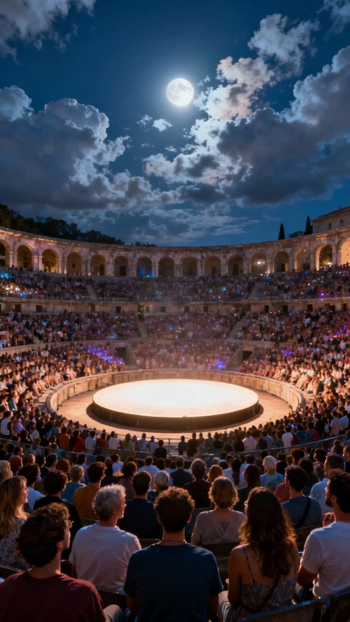 Moonlit Ballet in Open Space