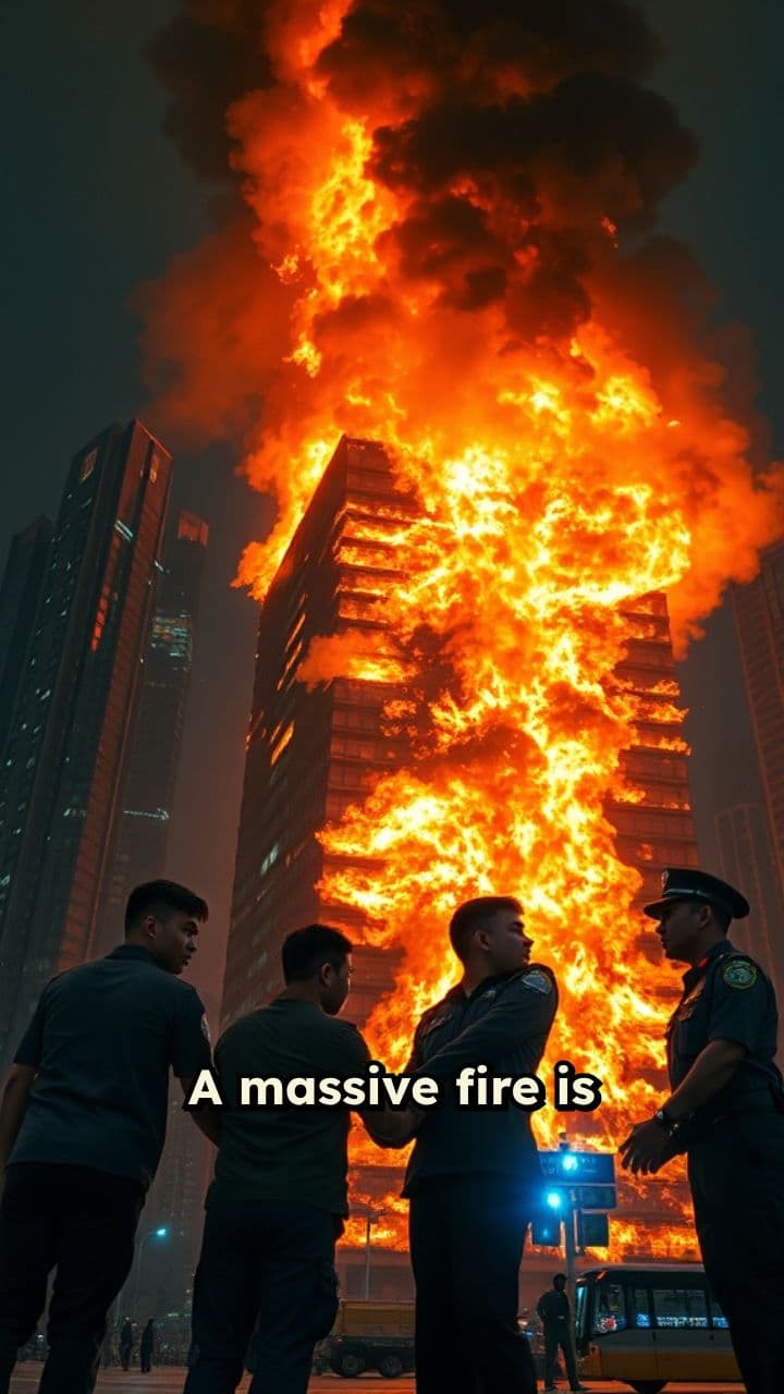 Massive Fire in Hong Kong; Three Arrested