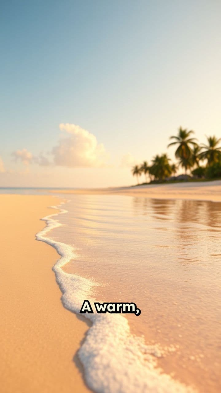 Golden Hour Encounter on the Beach