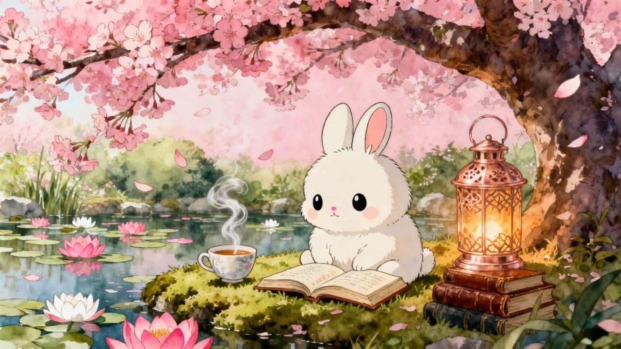 Cozy Ghibli Bunny Garden