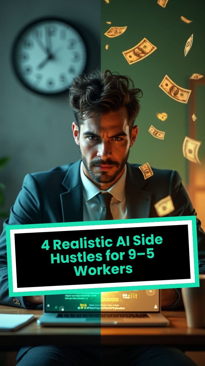 4 Realistic AI Side Hustles for 9–5 Workers