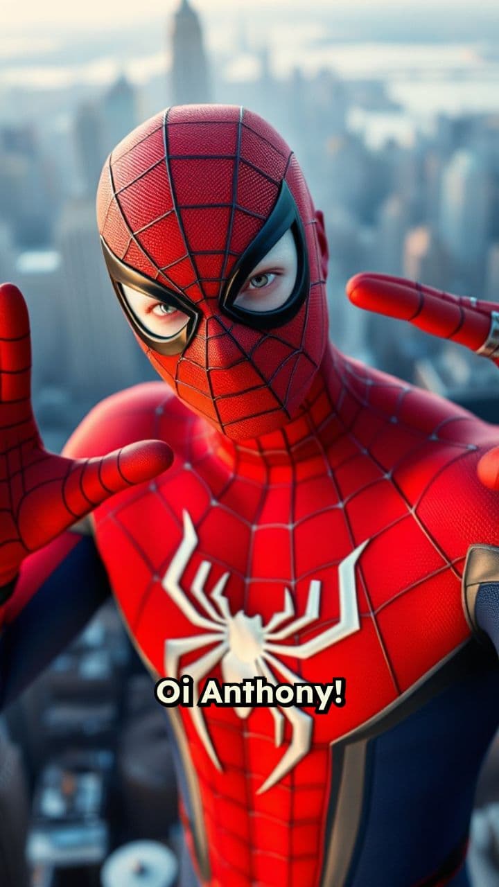 Homem-Aranha Deseja Feliz Aniversário a Anthony