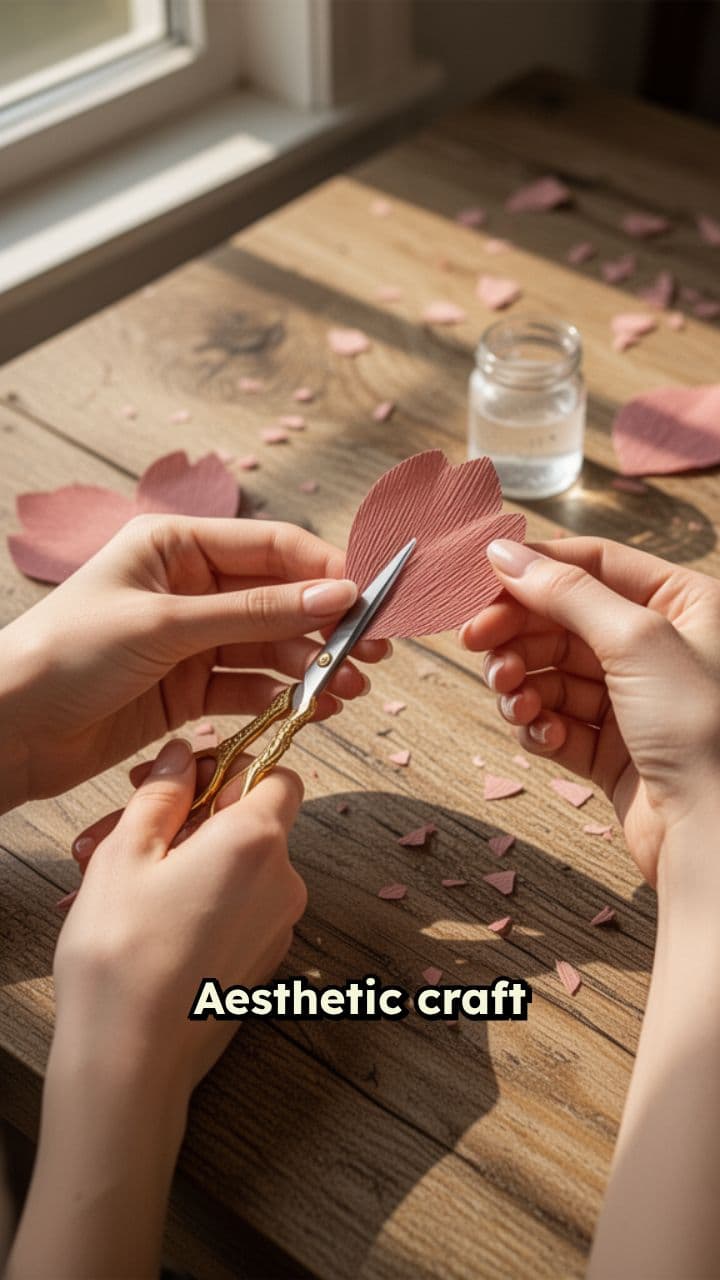 Paper Flower Craft Close-Up