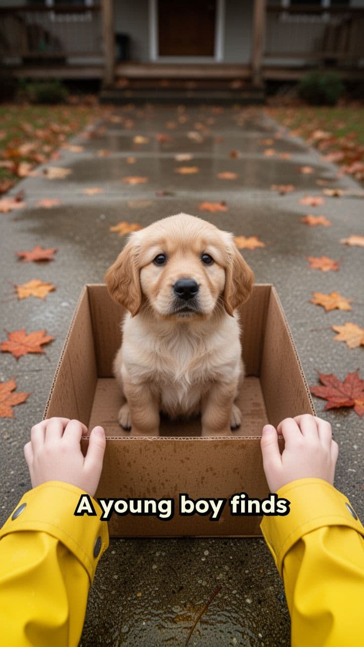 Puppy in a Cardboard Box