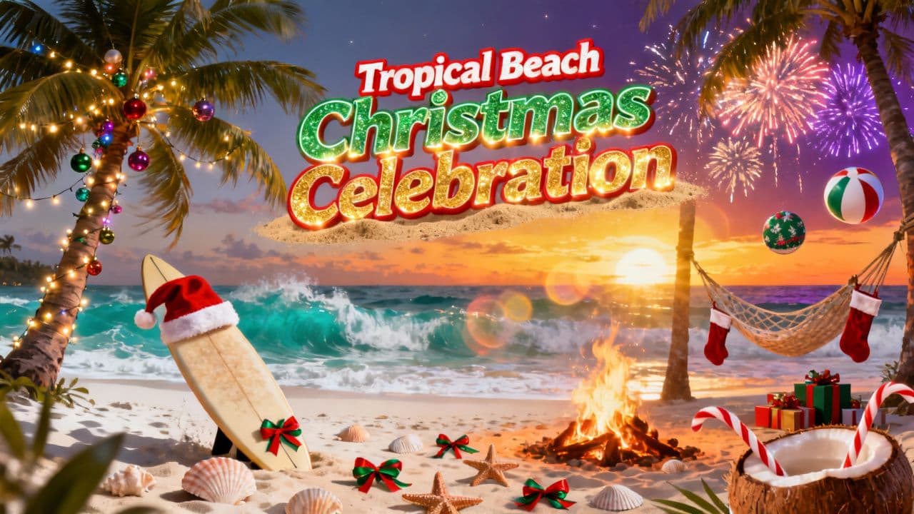 Tropical Beach Christmas Celebration