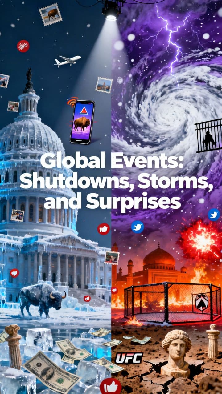 Global Events: Shutdowns, Storms, and Surprises