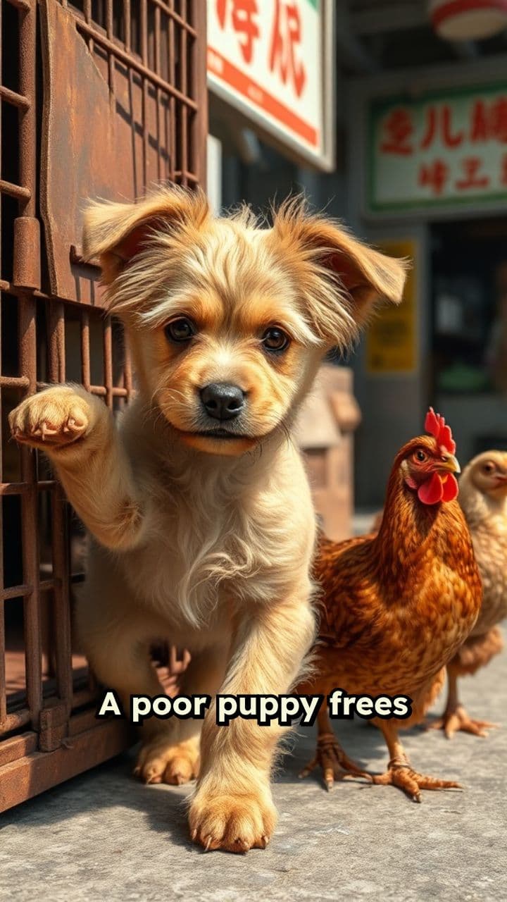 The Brave Puppy and the Free Hens