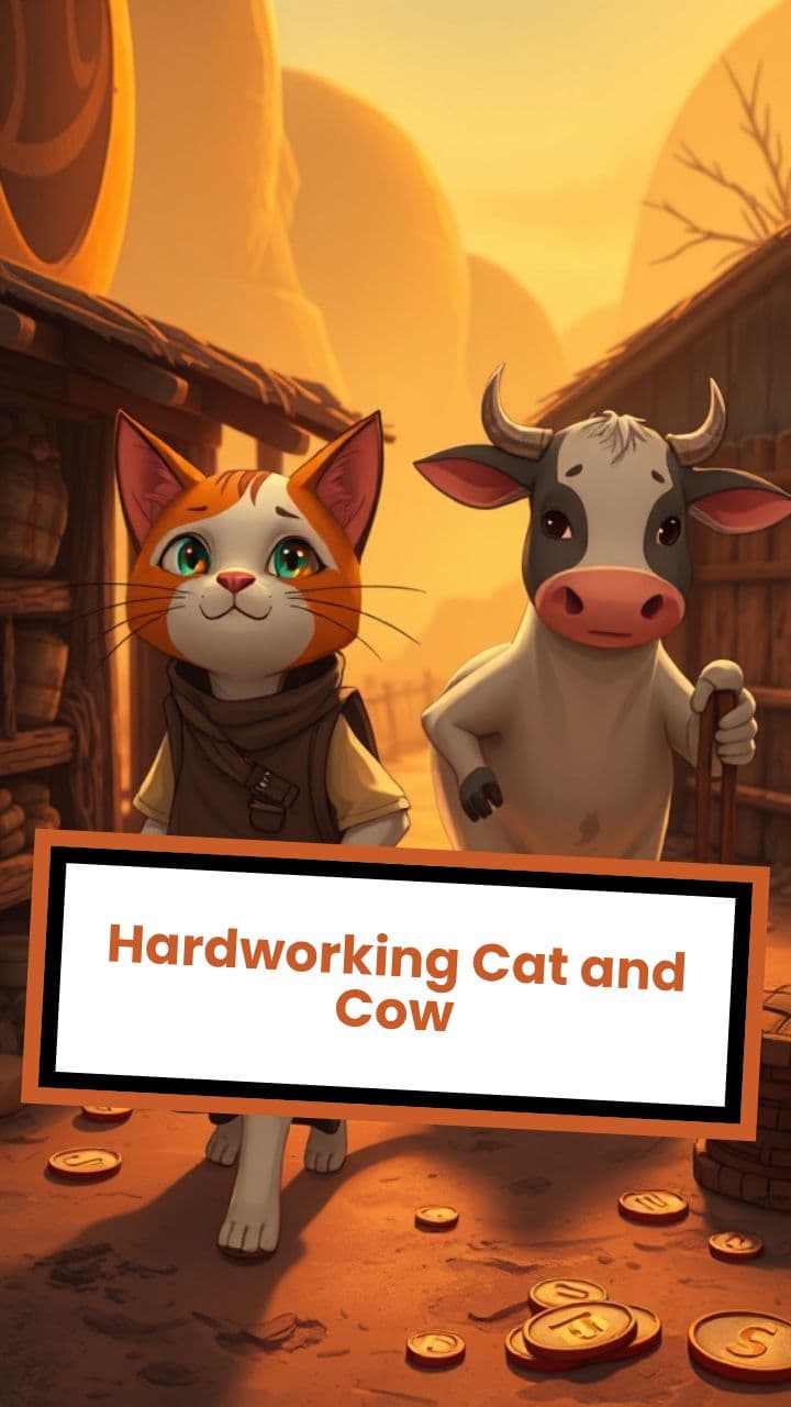 Hardworking Cat and Cow