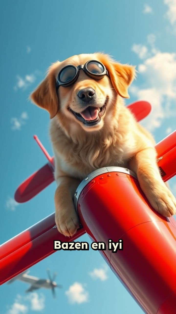 Uçağın Üstündeki Köpek