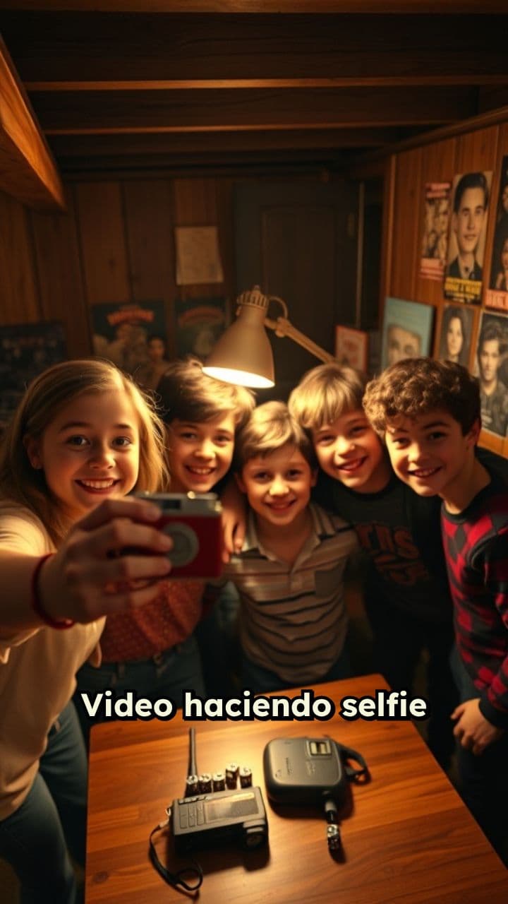 Selfie con protagonistas de Stranger Things