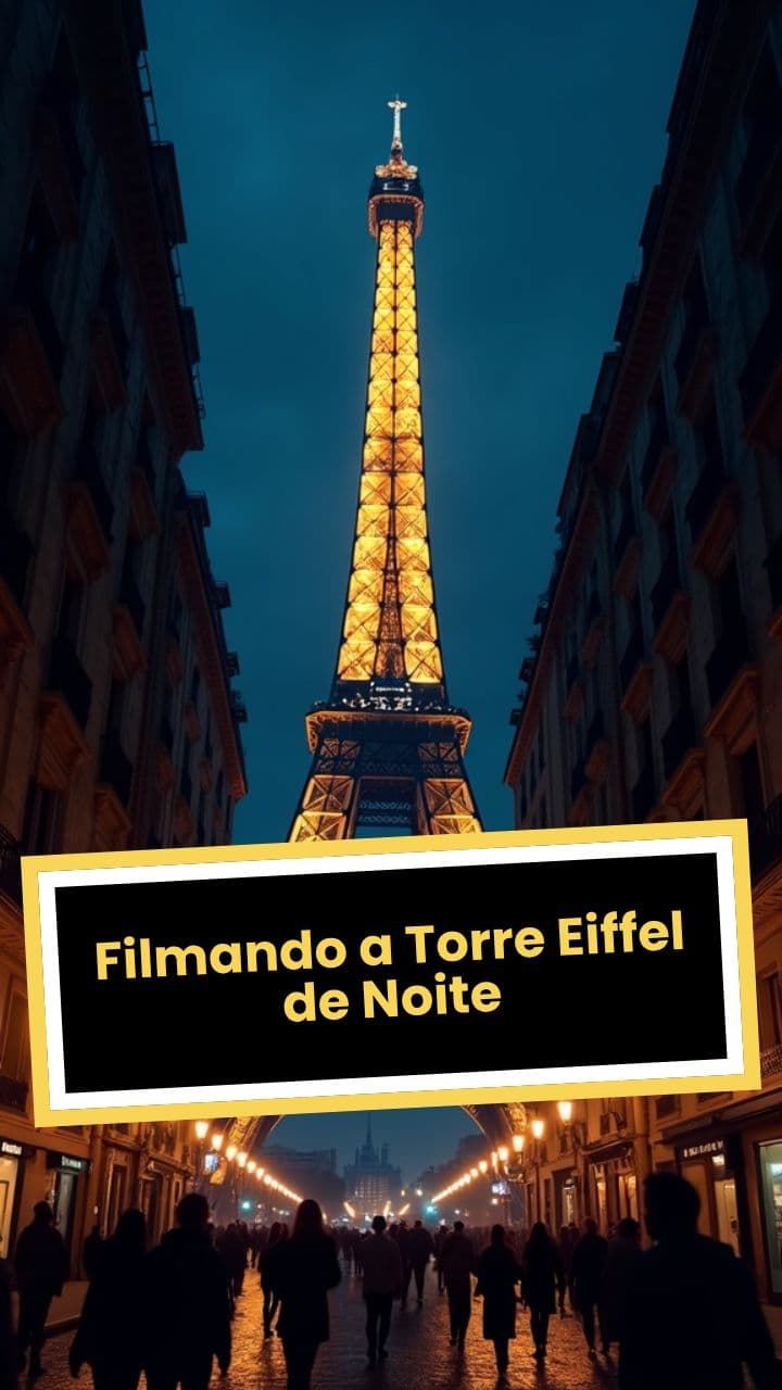 Filmando a Torre Eiffel de Noite