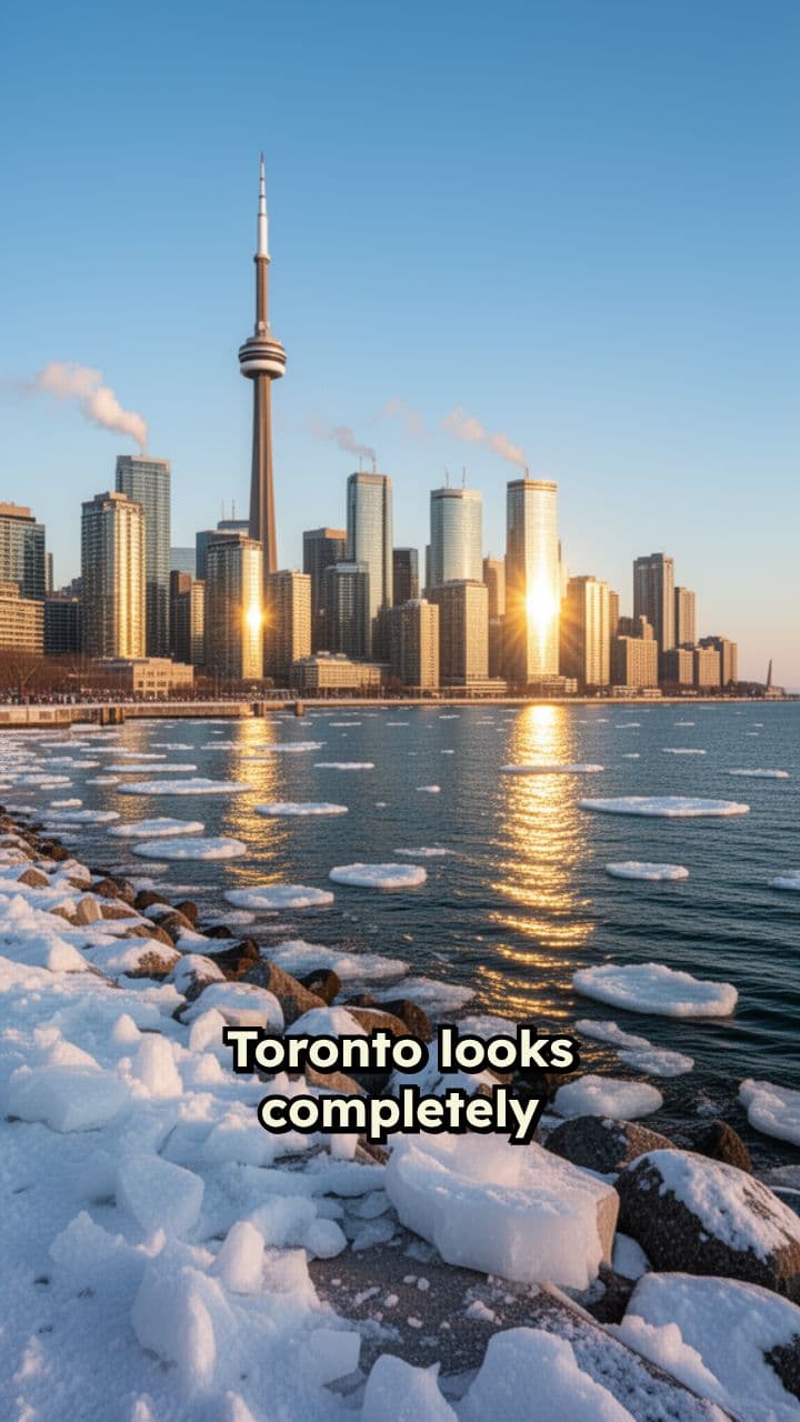 Toronto Winter Skyline Sunrises and Sunsets