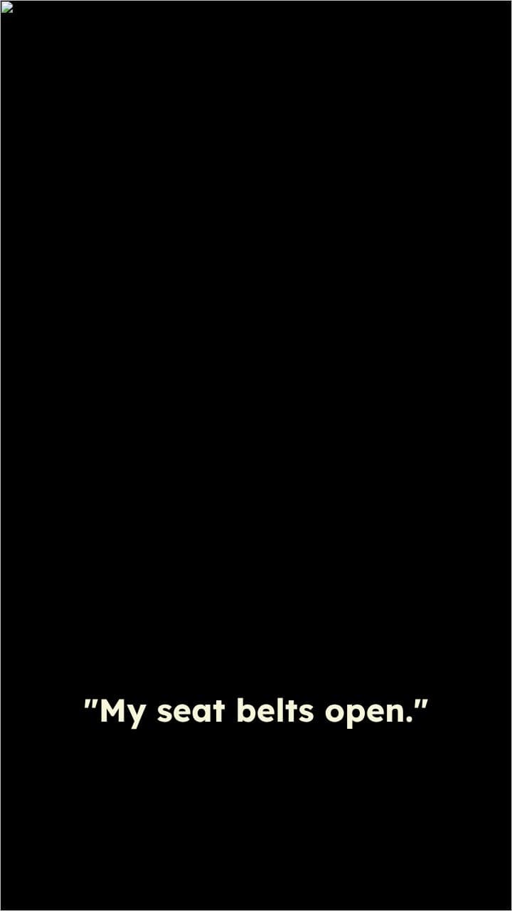 Seat Belts Unfastened