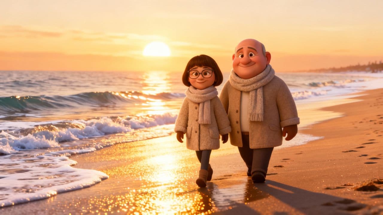 #7519 - A Winter Beach Love Story