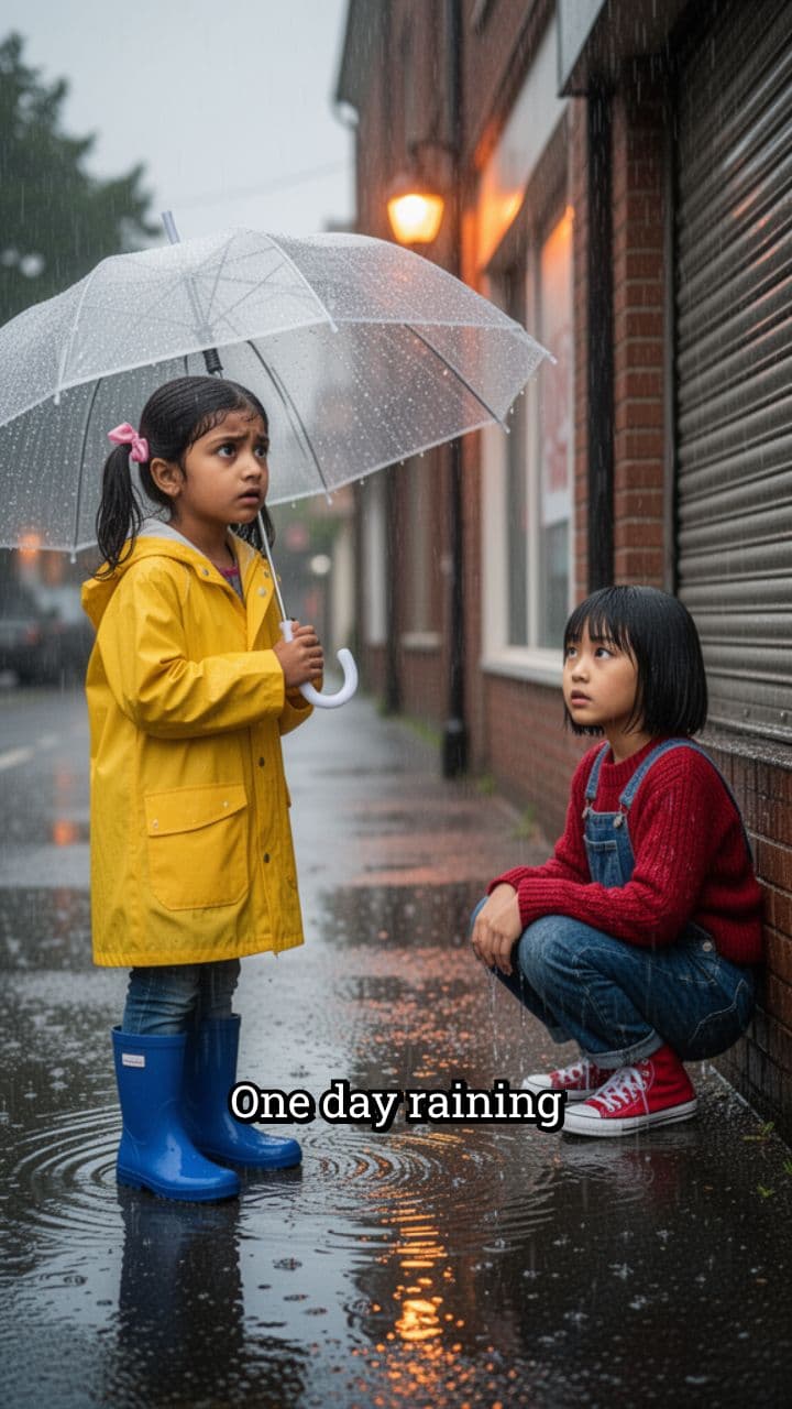 Sharing an Umbrella in the Rain
