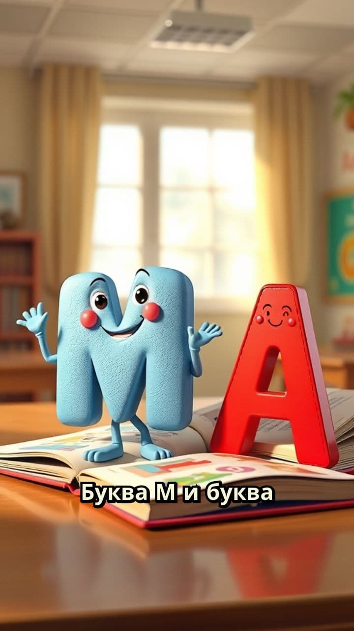 Буквы М и А знакомятся