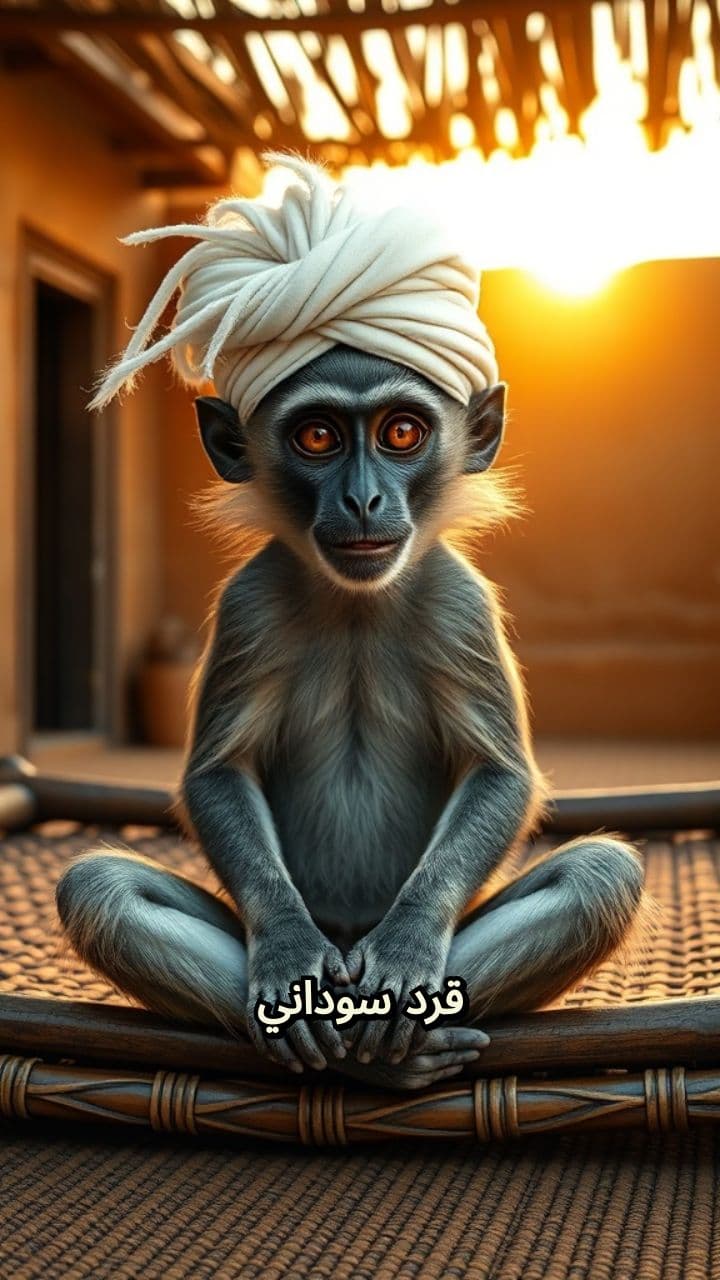 قرد الميزانية فوق العنقريب