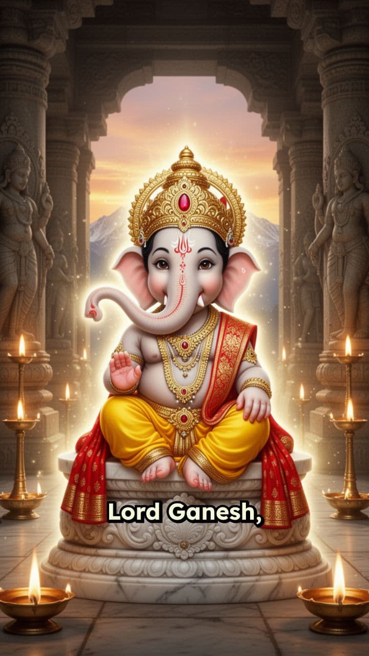 Child Lord Ganesh Divine Portrait