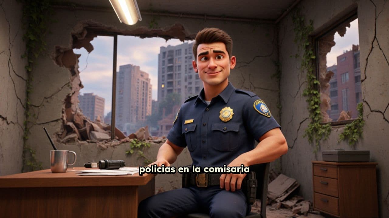 Policías en la comisaría de Ichu