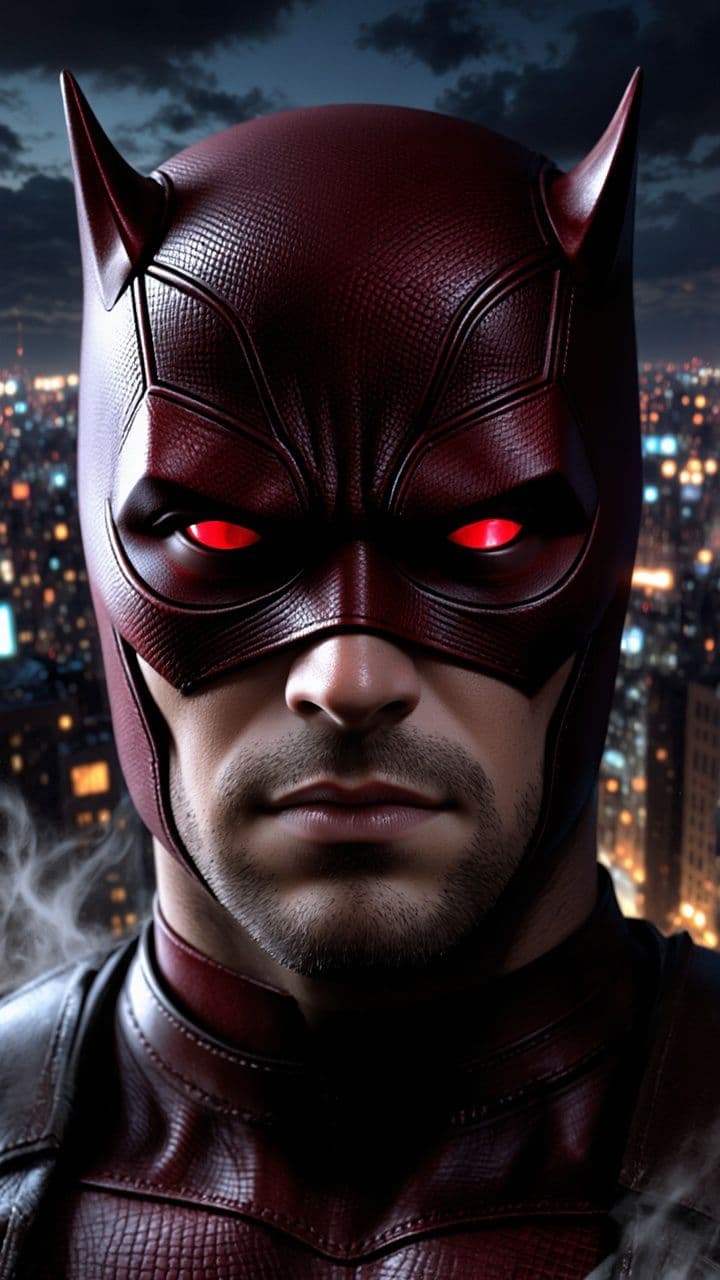 Daredevil ante el skyline urbano