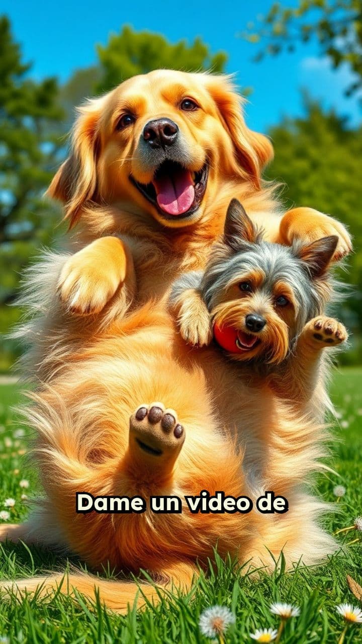 Pelea divertida de perros juguetones