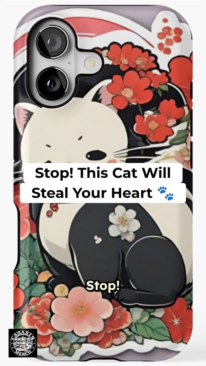 Cute Floral Cat Product Showcase