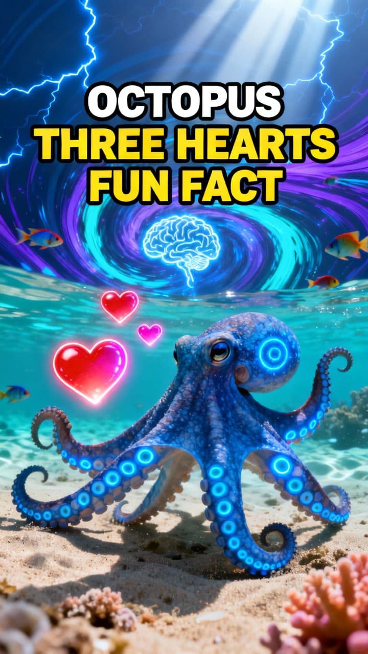 Octopus Three Hearts Fun Fact