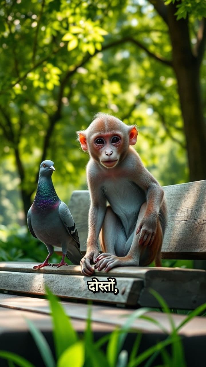 Bander aur Kabootar ki Dosti