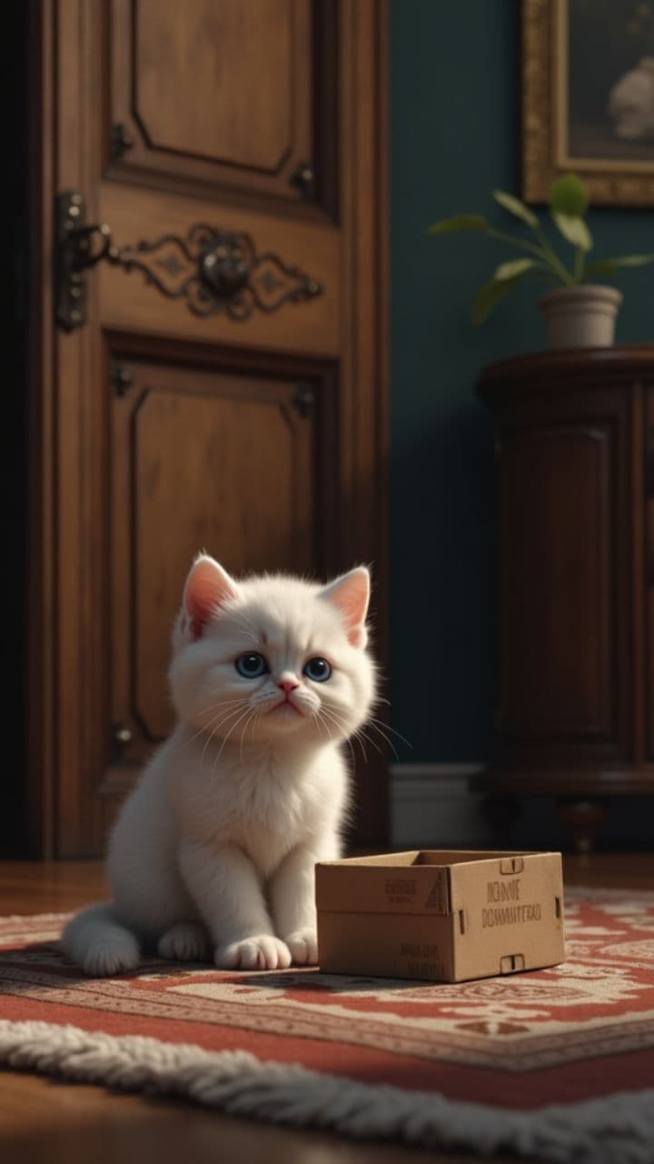 The Transformation of the Tiny White Kitten