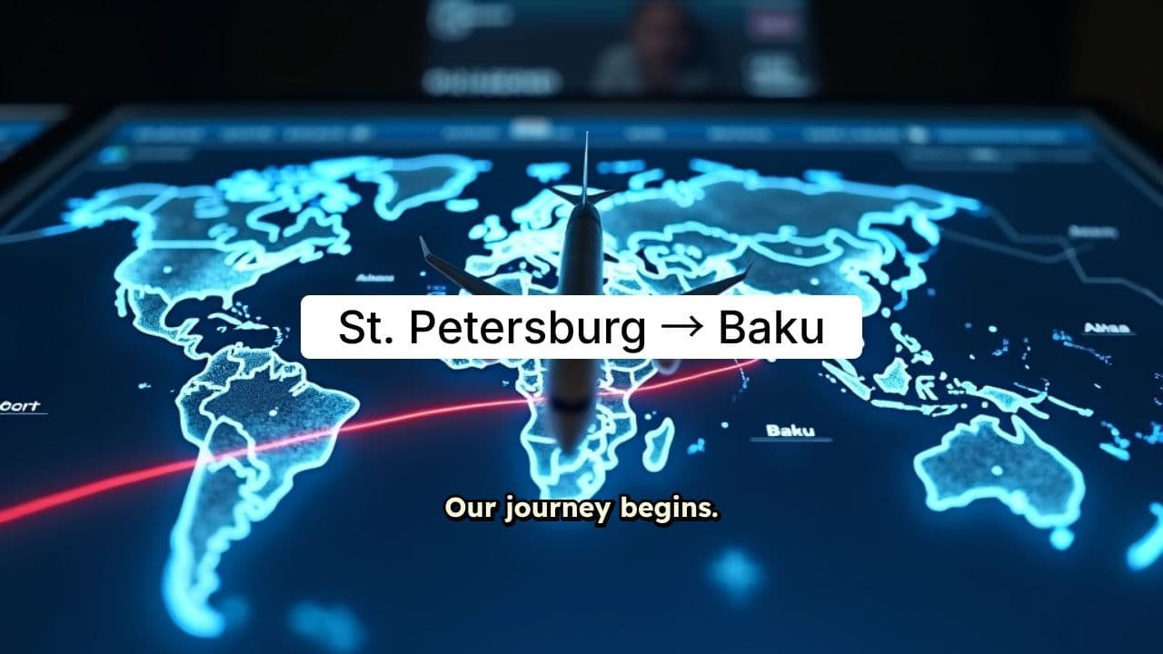 Flight Path Across Continents