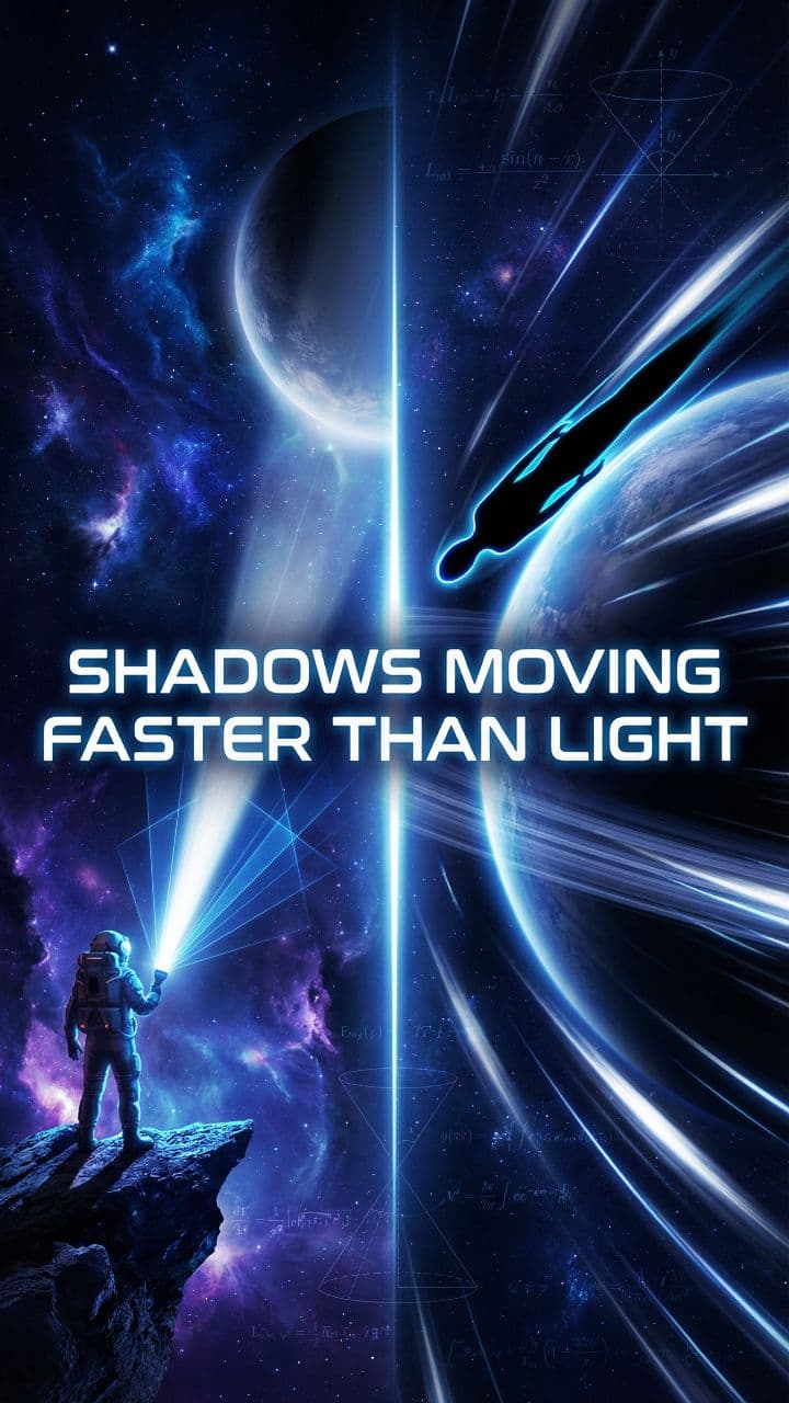 Shadows Moving Faster Than Light #didyouknow #sciencefacts #physicsfacts #mindblowingfacts #factsdaily #learnontiktok #weirdscience #spacefacts #experiment