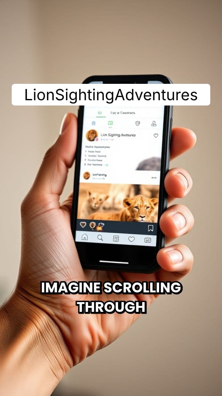 Lion Sighting Social Post