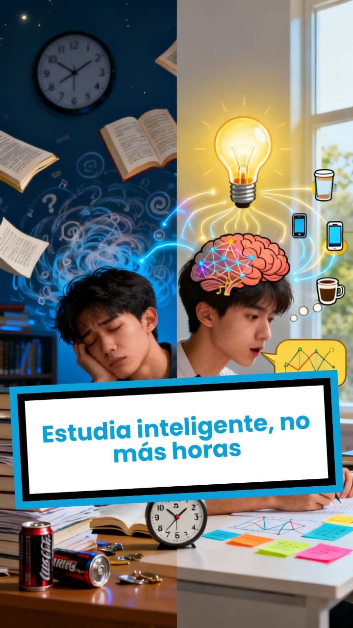 Estudia inteligente, no más horas