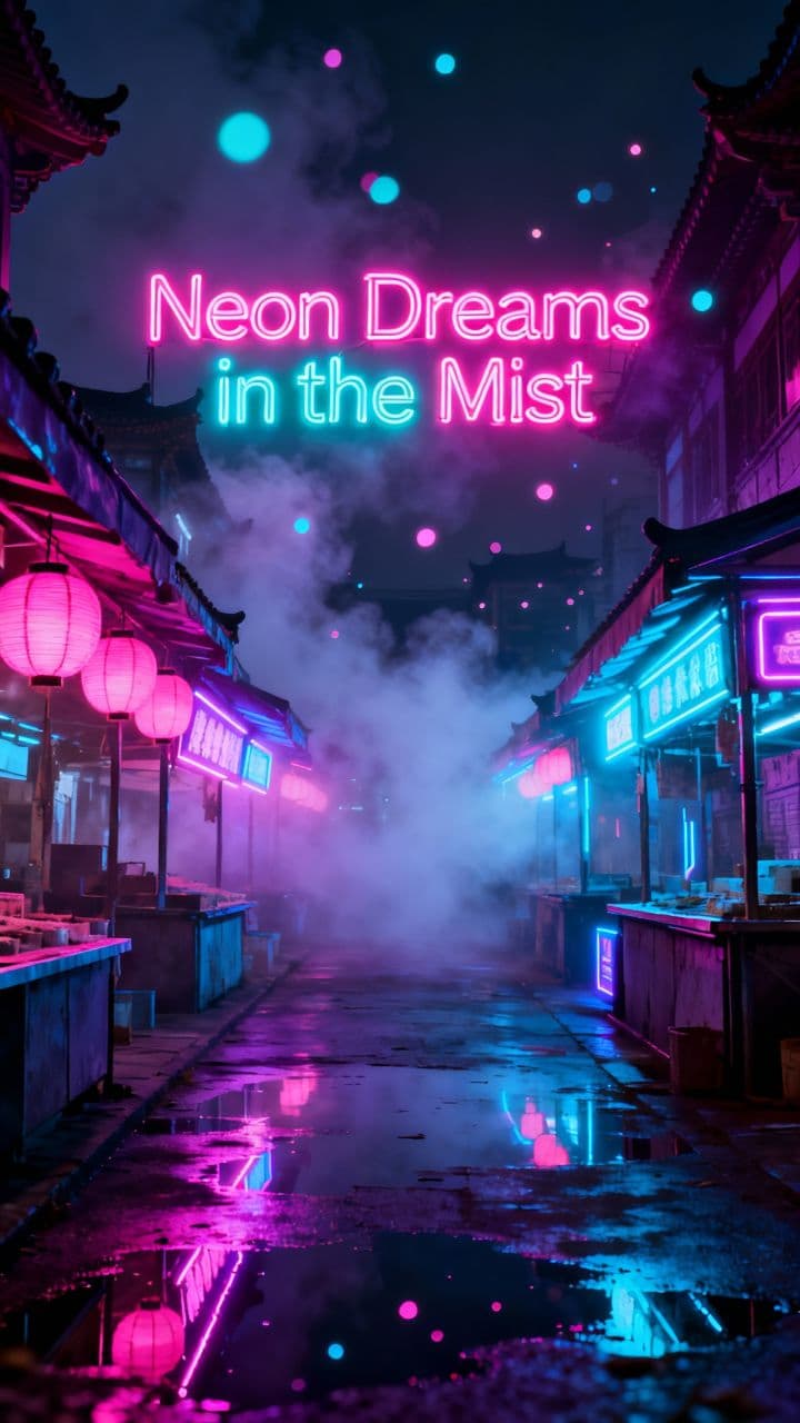 Neon Dreams in the Mist
