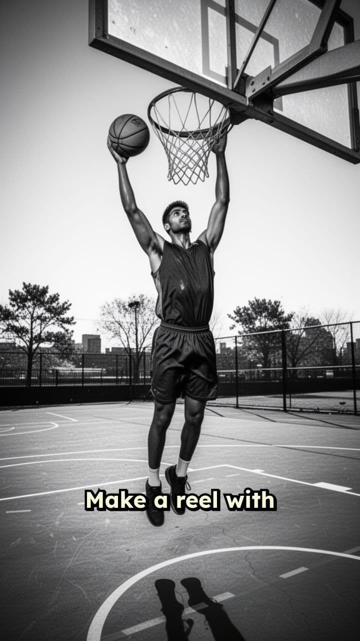 Court Cadence: Black & White Hoops