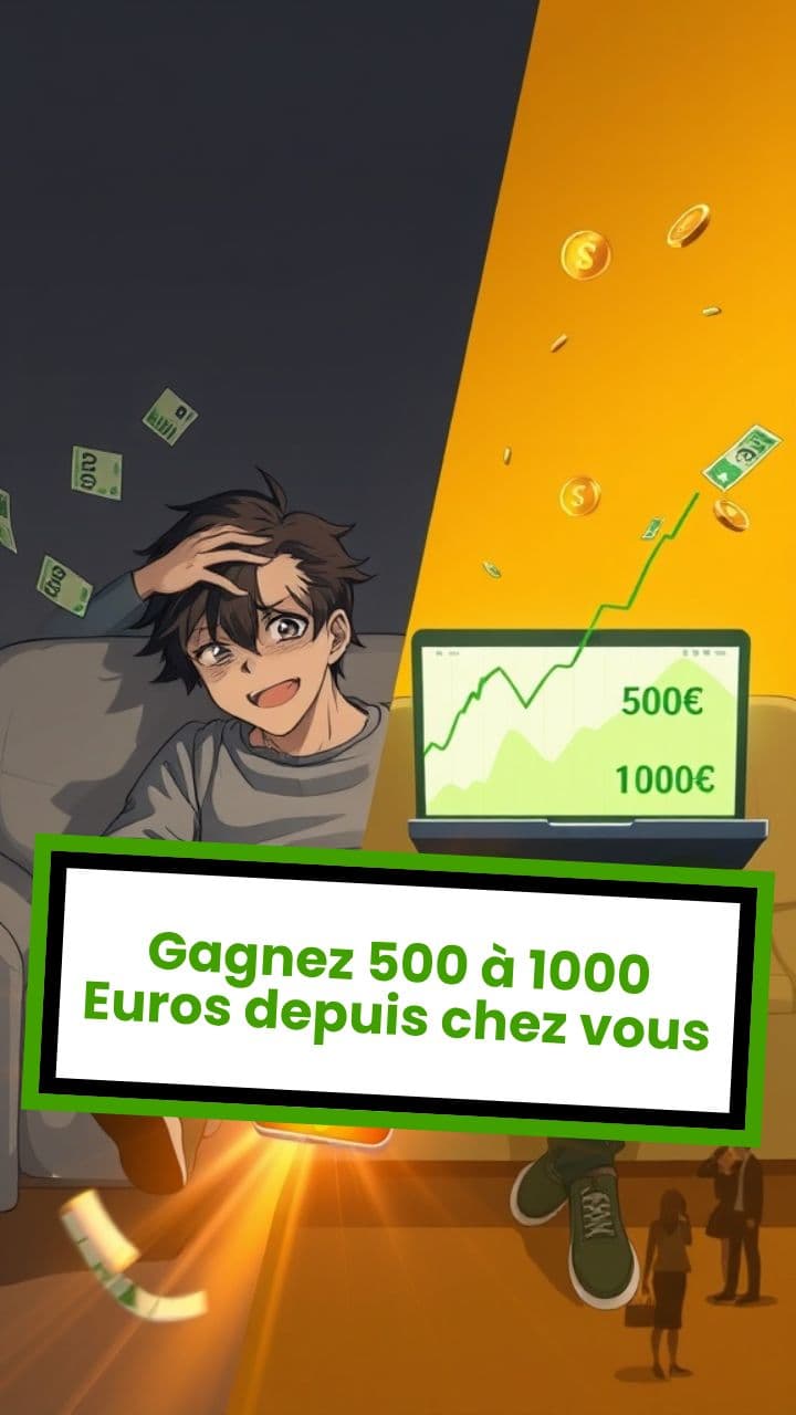 Gagnez 500 à 1000 Euros depuis chez vous