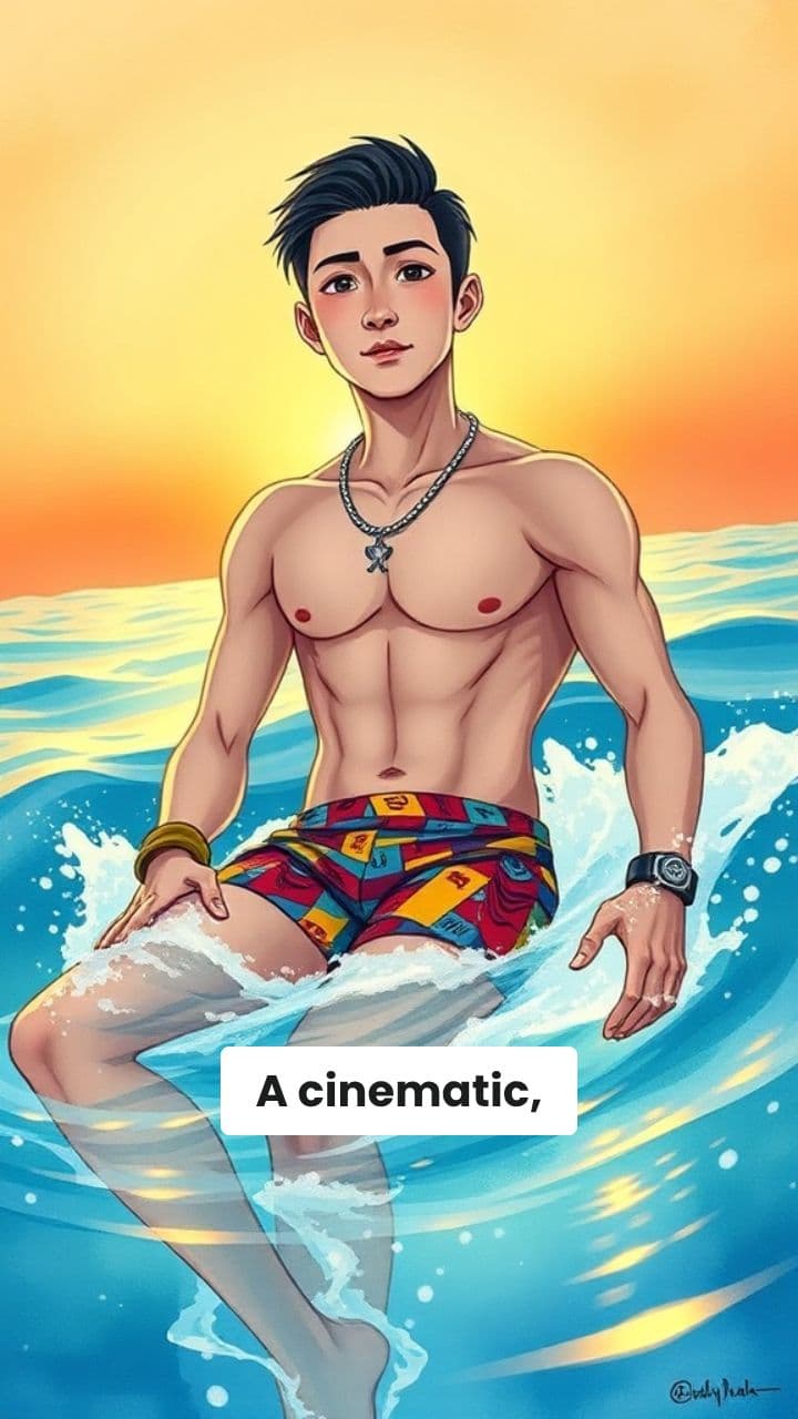 K-pop Hunter's Sunset Swim