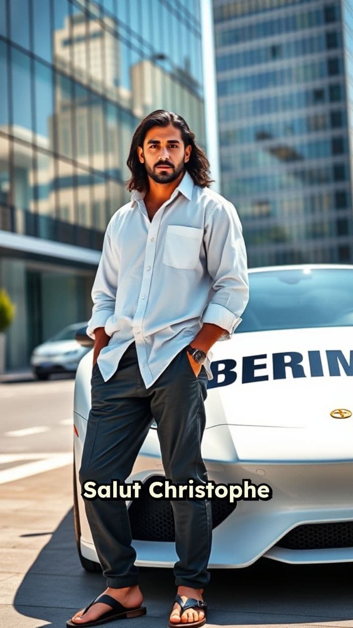 Jésus et la voiture de sport