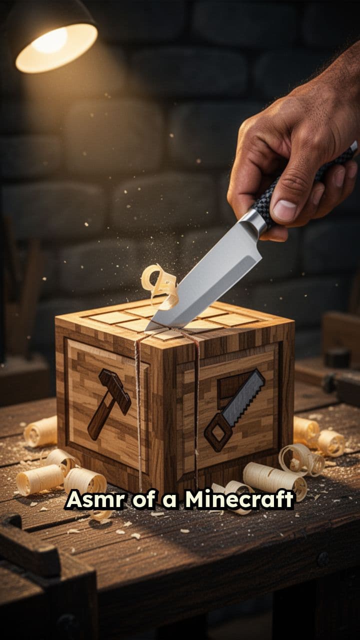 Minecraft Crafting Table Cutting ASMR